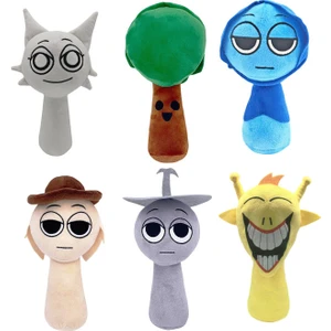 6 Parça Set 25CM Sprunki Oyuncak Peluş Ritim Kutusu Bebek (Yurt Dışından)