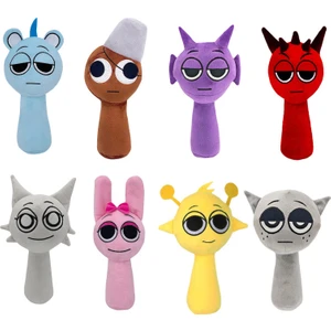 6 Parça Set 25CM Sprunki Oyuncak Peluş Ritim Kutusu Bebek (Yurt Dışından)