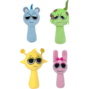 4 Parça Set 25CM Sprunki Oyuncak Peluş Ritim Kutusu Bebek (Yurt Dışından)
