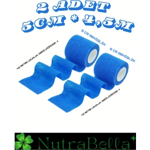Su Gecirmez 5cm*4.5m Spor Sabitleme Parmak Bilek Bacak Bandaj Kendinden Yapışkanlı 2 Adet