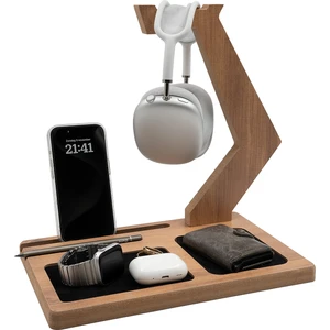 Industrial Living Gamer Kulaklık Standı - Kulaklık Tutucu - Dekoratif Kulaklık Standı - Mdf Ceviz
