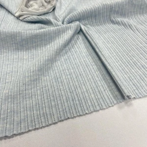 Kaf Kumaş Pamuklu Pointelle Kaşkorse Kumaş | Mavi Melanj