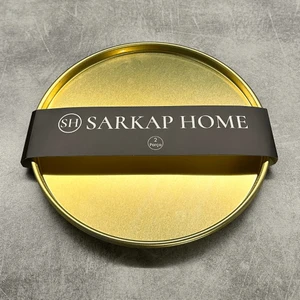Home 2'li Yuvarlak Sunumluk Tepsi - Gold