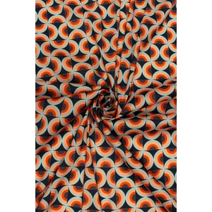 Sardo Kumaş Geometrik Desen Dijital Baskılı Anna Poplin En 1,50  cm