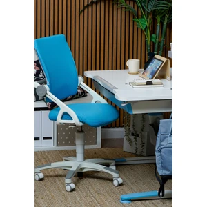 Creo Mobili Liseli Bilgisayar Sandalyesi, Sırt Ayarlı Çalışma Sandalye - Taşıma kap. 120kg, Mavi/Mavi - Sirius