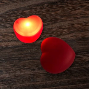 2li Işıklı Kırmızı Kalp LED Lamba