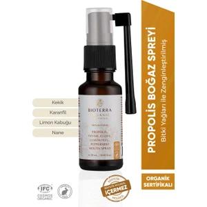 Organik Propolis Kekik Karanfil Boğaz Spreyi 20 ml