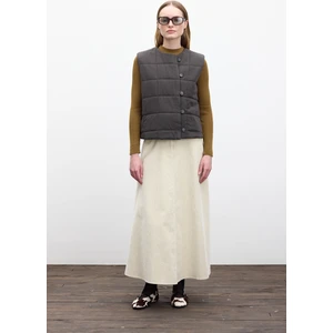 Kapitone Kısa Fit Yelek Antrasit