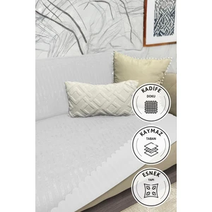 Kaymaz Taban Süngerli Kadife Koltuk - Çekyat Örtüsü 170x210 - Gri