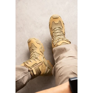 Single Sword SS602 Su Geçirmez Fermuarlı/bağcıklı Tactical/outdoor Unisex Kışlık Askeri Uzun Bej Çöl Botu