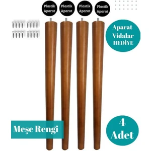 Yılmaz Ahşap 40CM 4 Lük Meşe Konik Ayak