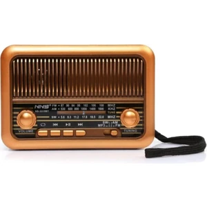 Ahşap Nostaljik Görünümlü Bluetoothlu Usb-Sd Card Mp3 Çalar Radyo Müzik Kutusu 3315