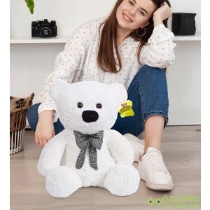 Özgüner Oyuncak Ayıcı Oyuncak Oturan Peluş Ayıcık Papyonlu – Yumuşak ve Sevimli Hediyelik Ayı