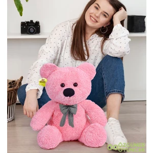 Özgüner Oyuncak Ayıcı Oyuncak Oturan Peluş Ayıcık Papyonlu – Yumuşak ve Sevimli Hediyelik Ayı