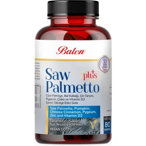 Saw Palmetto Plus Cüce Palm.çin.vit D3 Kapsül 685 mg* 80 Kapsül