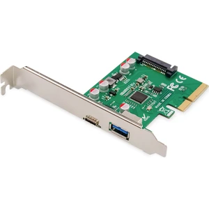 Digitus USB 3.1 PCI Express Kart, 2 x harici USB 3.1 port, 1 x USB-C™ yuva, 1 x USB-A yuva, maksimum 10GB/s