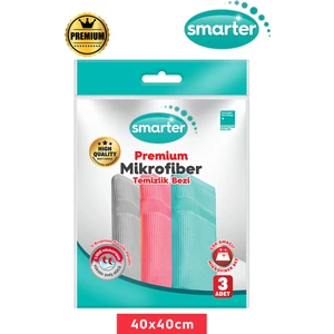 SMARTER Premium Mikrofiber Temizlik Bezi 3’lü (40X40 cm)