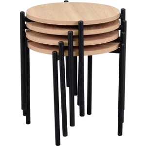 Ay Metal Çok Amaçlı Zigon Tabure (4 Adet)