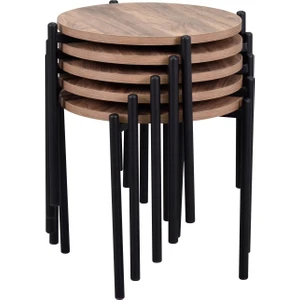 Ay Metal Çok Amaçlı Zigon Tabure (5 Adet)