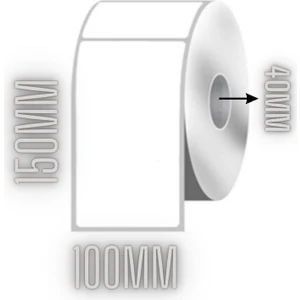 Aysan Etiket 100MM x 150MM Boş Yapışkanlı Kuşe Barkod Etiketi