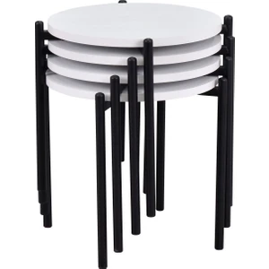 Ay Metal Çok Amaçlı Zigon Tabure (4 Adet)