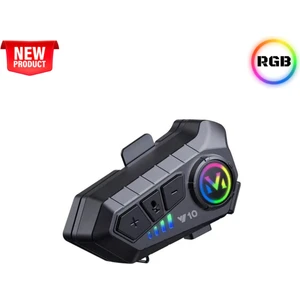 2 Telefon Bağlantılı Su Geçirmez Motosiklet Kask Intercom Bluetooth 5.3 300M Intercom 2.000 Mah