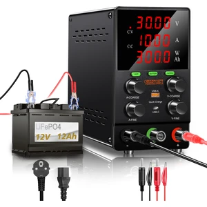 0-30V/10A Ayarlı Dc Güç Kaynağı Voltaj Regülatörü Şarj Fonksiyonlu (Siyah)