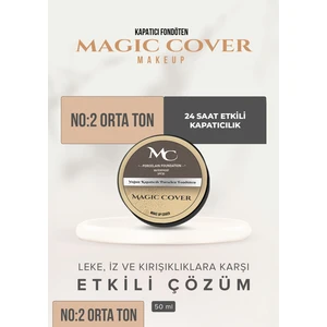 Magic Cover Fondöten Orta Ton No:2 Yoğun Kapatıcı SPF30 Mat 50 ml