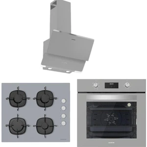 Gri Cam Ankastre Set (3490 Oslo Gri - CS5335S02 - BO6502S02 Gri Fırın)