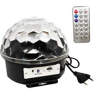 Müzik Kutusu Disko Topu Rgb LED 220V Bt/usb Akkuzu HS-12609