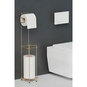 Home Gold Kaplama Tuvalet Kağıtlığı Wc Kağıtlık Yedekli Metal Tuvalet Kağıdı Standı Tutacağı
