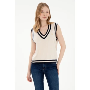 U.S. Polo Assn. Kadın Krem Kazak /triko 50297131-VR071