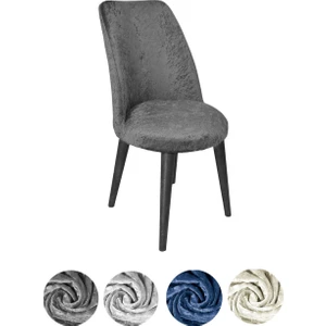 Kadife Kumaş Oval Sandalye Kılıfı,sandalye Örtüsü 6 Adet
