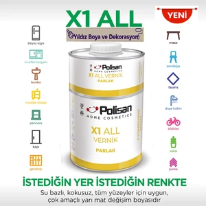X1 All Vernik Şeffaf Parlak 600G