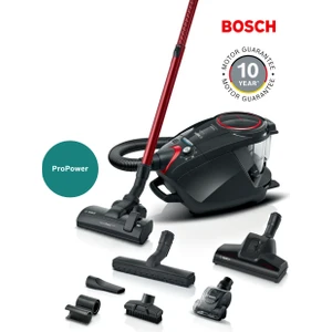 Turbo Başlıklı ProPower Serie 8 Toz Torbasız Süpürge BGS7POW2 10 Yıl Motor Garantisi 7 farklı Süpürme Aparatı