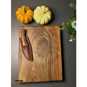 Twins Wood Craft Ceviz Kesme Tahtası - (Orta Boy) (30x25x3)