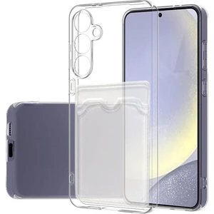Samsung Galaxy S24 Fe Uyumlu Kılıf Kartlık Bölmeli Arkası Şeffaf Soft Dayanıklı Kılıf Kapak