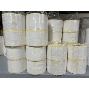 Boş Yapışkanlı Termal Barkod Etiketi 80MM x 40MM