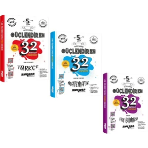 Ankara Yayıncılık 5. Sınıf Türkçe Matematik ve Fen Bilimleri Güçlendiren 32 Haftalık Deneme 3 Kitap