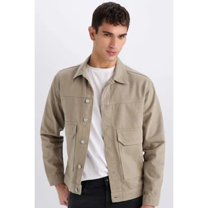 %100 Pamuk Slim Fit Dar Kesim Düğmeli Cepli Mevsimlik Baharlık Jean Ceket B8155AX25SP