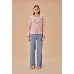 Ola Gömlek Yaka Pijama Takımı