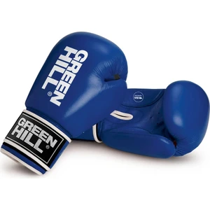 Green Hill Tiger Aiba Onaylı Deri Boks Eldiveni Mavi
