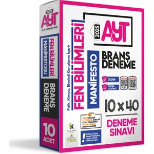 2025 YKS AYT Fen Bilimlerinin Manifestosu BRANŞ Deneme Paketi 10lu Dijital Çözümlü