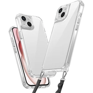 Tekno Grup Apple iPhone 15 Kılıf Airbagli Takılabilir Askı Aparatlı Snap Silikon Kapak-Şeffaf