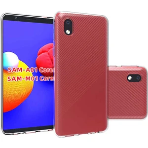 Tekno Grup Galaxy A01 Core Kılıf Süper Silikon Kapak-Renksiz