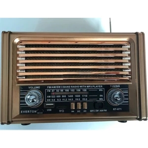 Rt-871bt Bluetooth Fm-Usb-Tf Card-  Şarjlı Nostaljik Radyo