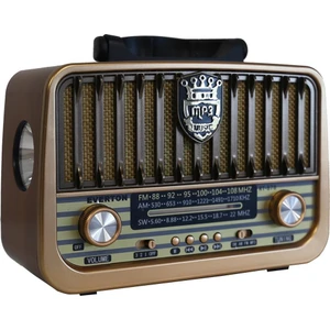 RT-878 Bluetooth (El Feneri) Fm-Usb-Tf-Aux Şarjlı Nostaljik Radyo