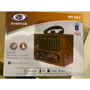 Rt-761 -Usb-Tf-Am-Fm-Sw-Blue-Connect-Tws-Usb Şarj Nostaljik Radyo
