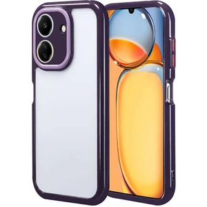 Tekno Grup Xiaomi Redmi 13C Kılıf Kamera Korumalı Renkli Kenar ve Çerçeve Tasarımlı Vitamin Kapak-Derin Mor