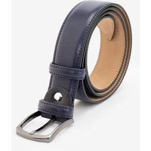 Hakiki Deri 3.5cm Erkek Klasik Kemer 501 Lacivert